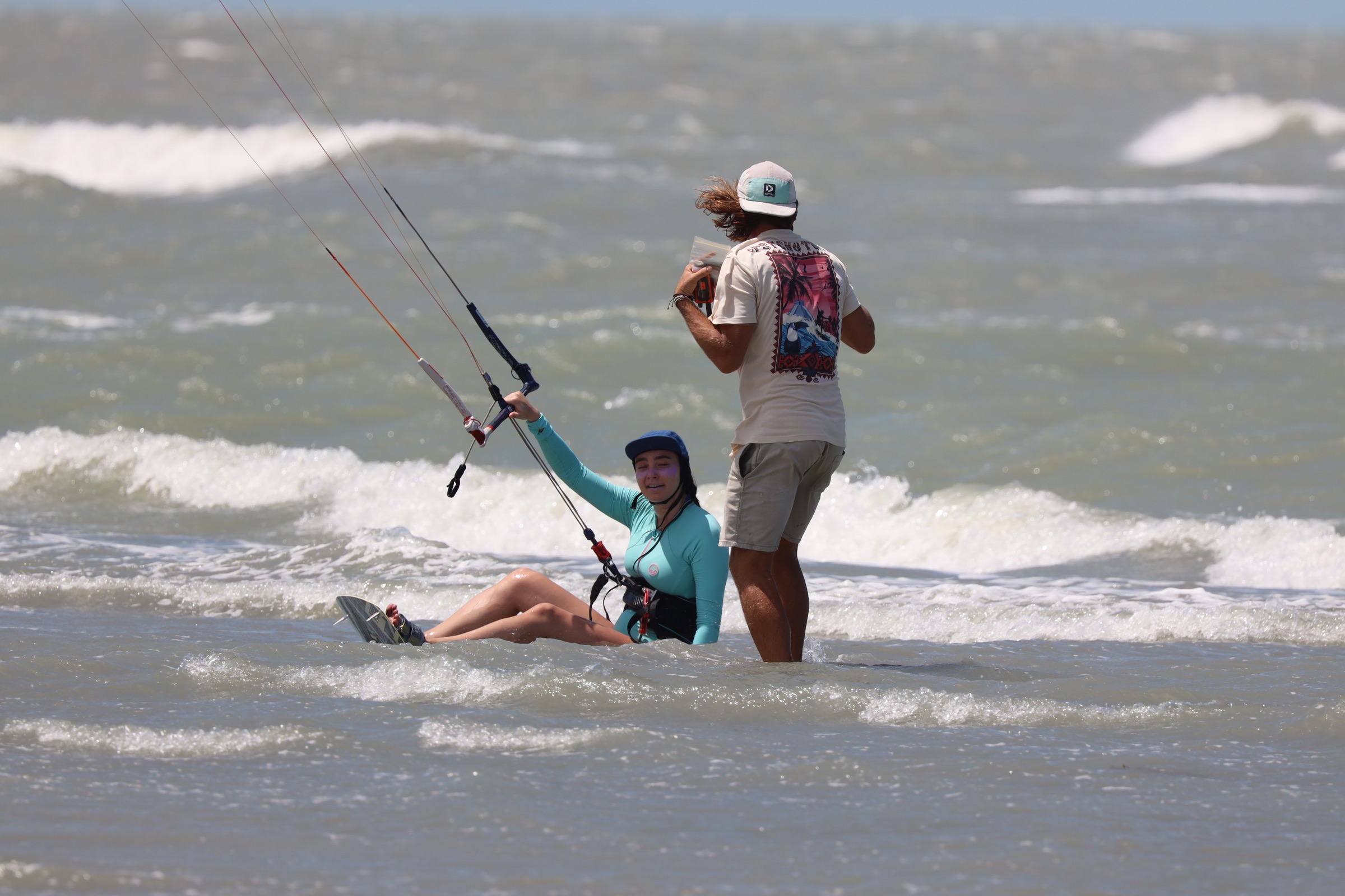Rider and coach continuing progression after a trip