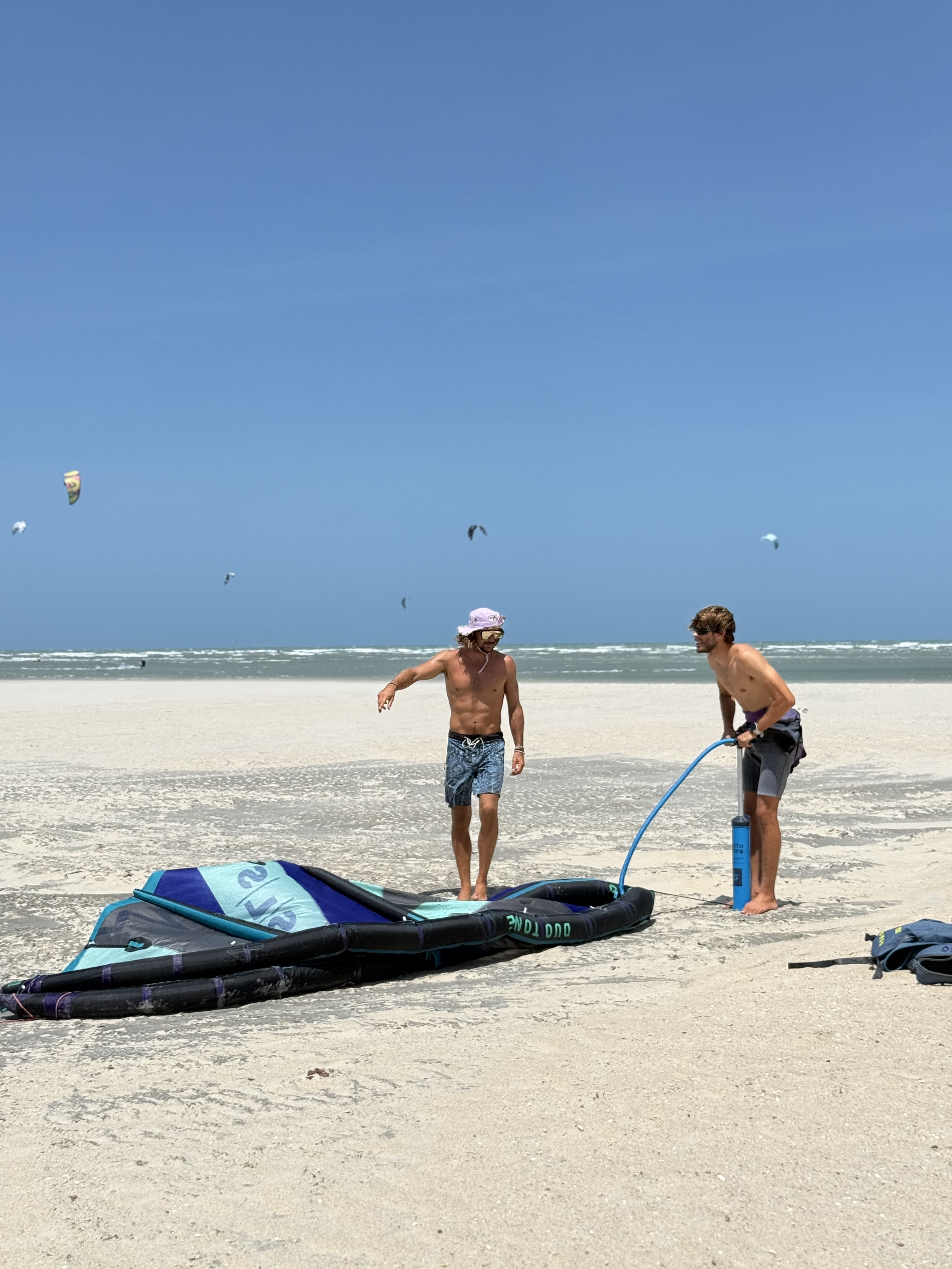 Brazil Kite Camp coaching on the beach